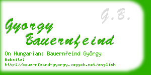 gyorgy bauernfeind business card